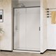 VINCEA City Душевая дверь раздвижная ширина 120 см, профиль - вороненая сталь / стекло - прозрачное VDS-5CT120CLGM - фото 314611