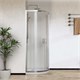VINCEA City Душевой уголок четверть круга размер 80x80 см, двери раздвижные, профиль - хром / стекло - прозрачное VSQ-5CT800CL - фото 314968