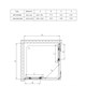 VINCEA Soft Душевой уголок квадратный размер 100x100 см, двери раздвижные, профиль - вороненая сталь / стекло - прозрачное VSS-3SO100CLGM - фото 315056