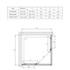 VINCEA Alpha Душевой уголок квадратный размер 90x80 см, двери раздвижные, профиль - черный / стекло - прозрачное VSS-3AL900CLB - фото 315082