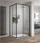 VINCEA Slim-U Душевой уголок квадратный размер 90x90 см, двери раздвижные, профиль - черный / стекло - прозрачное VSS-2SU900CLB - фото 315151