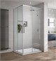 VINCEA Slim-U Душевой уголок прямоугольный размер 100x80 см, двери раздвижные, профиль - хром / стекло - прозрачное VSS-2SU8010CL - фото 315175