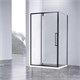 VINCEA Slim-N Душевой уголок прямоугольный размер 120x90 см, двери распашные, профиль - черный / стекло - прозрачное VSR-4SNP9012CLB - фото 315394