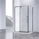 VINCEA Slim-N Душевой уголок прямоугольный размер 120x90 см, двери распашные, профиль - вороненая сталь / стекло - прозрачное VSR-4SNP9012CLGM - фото 315400
