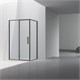 VINCEA Slim 8mm Душевой уголок прямоугольный размер 90x120 см, двери распашные, профиль - черный / стекло - прозрачное VSR-4SLP9012CLB - фото 315430