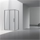 VINCEA Slim 8mm Душевой уголок прямоугольный размер 90x120 см, двери распашные, профиль - вороненая сталь / стекло - прозрачное VSR-4SLP9012CLGM - фото 315442