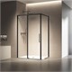 VINCEA Slim 8mm Душевой уголок прямоугольный размер 140x90 см, двери раздвижные, профиль - черный / стекло - прозрачное VSR-6SL9014CLB - фото 315525