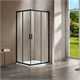 VINCEA Garda Душевой уголок прямоугольный размер 120x80 см, двери раздвижные, профиль - черный / стекло - прозрачное VSS-1G8012CLB - фото 316457