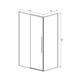 VINCEA Slim-N Душевой уголок прямоугольный размер 110x80 см, двери раздвижные, профиль - черный / стекло - прозрачное VSR-4SN8011CLB - фото 317111