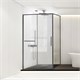VINCEA Slim Soft Душевой уголок прямоугольный размер 120x90 см, двери раздвижные, профиль - вороненая сталь / стекло - прозрачное VSR-1SS9012CLGM - фото 317771