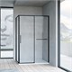VINCEA Slim Soft Душевой уголок прямоугольный размер 150x80 см, двери раздвижные, профиль - черный / стекло - прозрачное VSR-1SS8015CLB - фото 317843