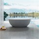 VINCEA Ванна Solid Surface VBT-6S01MG, 1700*750*550, серый/белый мат., слив-перелив VBT-6S01MG - фото 319106