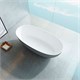 VINCEA Ванна Solid Surface VBT-6S01MG, 1700*750*550, серый/белый мат., слив-перелив VBT-6S01MG - фото 319107