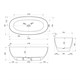 VINCEA Ванна прозрачная VBT-6T01BR, 1700*750*550, цвет янтарь VBT-6T01BR - фото 319118