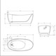 VINCEA Ванна Solid Surface VBT-6S03MW, 1700*800*630, белый мат., слив-перелив в комплекте VBT-6S03MW - фото 319130