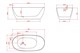 VINCEA Ванна акриловая VBT-601-1600, 1600*800*580, цвет белый, щелевой перелив VBT-601-1600 - фото 319146