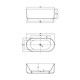 VINCEA Ванна акриловая VBT-426-1700 1700*800*580, цвет белый, щелевой перелив VBT-426-1700 - фото 319178