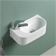VINCEA Раковина керамическая VBS-506L, 400*215*120, подвесная, цвет белый, левая VBS-506L - фото 319372