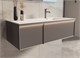 VINCEA База под раковину Elise 1200 подвесная, правая, 2 выкатных ящика soft close, серый матовый VMC-4EL120MG-R