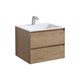 VINCEA База под раковину Luka 600 подвесная, 2 выкатных ящика soft-close, N.Oak VMC-2L600NO - фото 320231