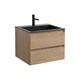 VINCEA База под раковину Luka 600 подвесная, 2 выкатных ящика soft-close, N.Oak VMC-2L600NO - фото 320236