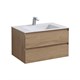 VINCEA База под раковину Luka 800 подвесная, 2 выкатных ящика soft-close, N.Oak VMC-2L800NO - фото 320289