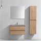 VINCEA База под раковину Luka 800 подвесная, 2 выкатных ящика soft-close, N.Oak VMC-2L800NO - фото 320290