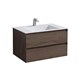 VINCEA База под раковину Luka 800 подвесная, 2 выкатных ящика soft-close, R.Oak VMC-2L800RO - фото 320300