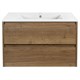 VINCEA База под раковину Gio 800 подвесная, 2 выкатных ящика soft-close, T.Oak VMC-2G800TO