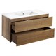 VINCEA База под раковину Gio 100 подвесная, 2 выкатных ящика soft-close, T.Oak VMC-2G100TO - фото 320472