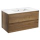VINCEA База под раковину Gio 100 подвесная, 2 выкатных ящика soft-close, T.Oak VMC-2G100TO - фото 320473