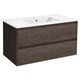 VINCEA База под раковину Gio 100 подвесная, 2 выкатных ящика soft-close, R.Oak VMC-2G100RO - фото 320479