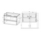 VINCEA База под раковину Vico 800 подвесная, 2 выкатных ящика soft close, R.Wood VMC-2V800RW - фото 320548