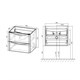 VINCEA База под раковину Paola 600 подвесная, 2 выкатных ящика soft close, Beton VMC-2P600BT - фото 320617