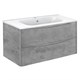 VINCEA База под раковину Paola 1000 подвесная, 2 выкатных ящика soft close, Beton VMC-2P100BT - фото 320670