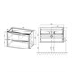 VINCEA База под раковину Paola 1000 подвесная, 2 выкатных ящика soft close, Beton VMC-2P100BT - фото 320671