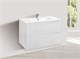 VINCEA База под керамическую раковину Mia 750 подвесная, 2 выкатных ящика soft close, G.White VMC-2MC750GW - фото 320727