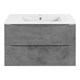 VINCEA База под керамическую раковину Mia 800 подвесная, 2 выкатных ящика soft close, Beton VMC-2MC800BT
