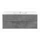 VINCEA База под керамическую раковину Mia 1200 подвесная, 2 выкатных ящика soft close, Beton VMC-2MC120BT