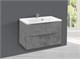 VINCEA База под раковину Mia 750 подвесная, 2 выкатных ящика soft close, Beton VMC-2MA750BT