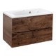VINCEA База под раковину Mia 750 подвесная, 2 выкатных ящика soft close, R.Wood VMC-2MA750RW - фото 320871