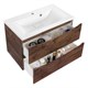 VINCEA База под раковину Mia 800 подвесная, 2 выкатных ящика soft close, R.Wood VMC-2MA800RW - фото 320916