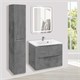 VINCEA База под раковину Mia 650 подвесная, 2 выкатных ящика soft close, Beton VMC-2MA650BT - фото 321006