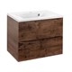 VINCEA База под раковину Mia 650 подвесная, 2 выкатных ящика soft close, R.Wood VMC-2MA650RW - фото 321018