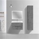 VINCEA База под керамическую раковину Mia Slim 800 подвесная, 2 выкатных ящика soft close, Beton VMC-2MC800S1BT - фото 321124