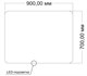 VINCEA Зеркало LED VLM-3BE9007 900х700 c сенсорным выключателем и диммером VLM-3BE9007 - фото 321216