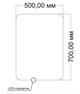 VINCEA Зеркало LED VLM-3BE500-2 500х700 c сенсорным выключателем и диммером, антизапотевание VLM-3BE500-2