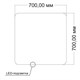 VINCEA Зеркало LED VLM-3BE7007-2 700х700 c сенсорным выключателем и диммером, антизапотевание VLM-3BE7007-2 - фото 321268