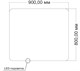 VINCEA Зеркало LED VLM-3BE900-2 900х800 c сенсорным выключателем и диммером, антизапотевание VLM-3BE900-2 - фото 321280