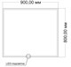 VINCEA Зеркало LED VLM-3VN9008 900х800 c сенсорным выключателем и диммером VLM-3VN9008 - фото 321316